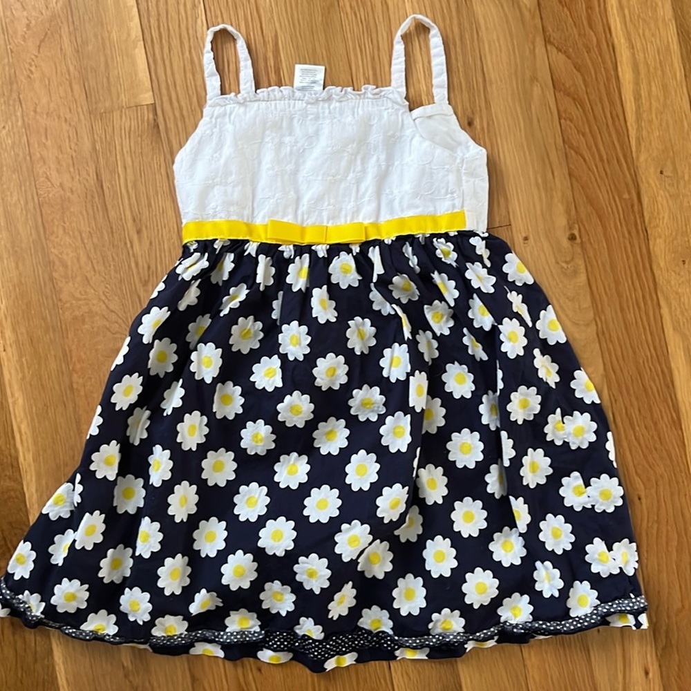 Blueberi dress white yellow blue floral dress